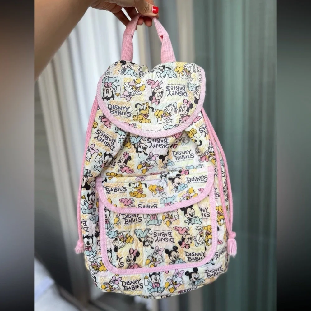 Vintage‎ 90s Disney Babies Backpack Mickey Minnie Rare Walt Disney Company